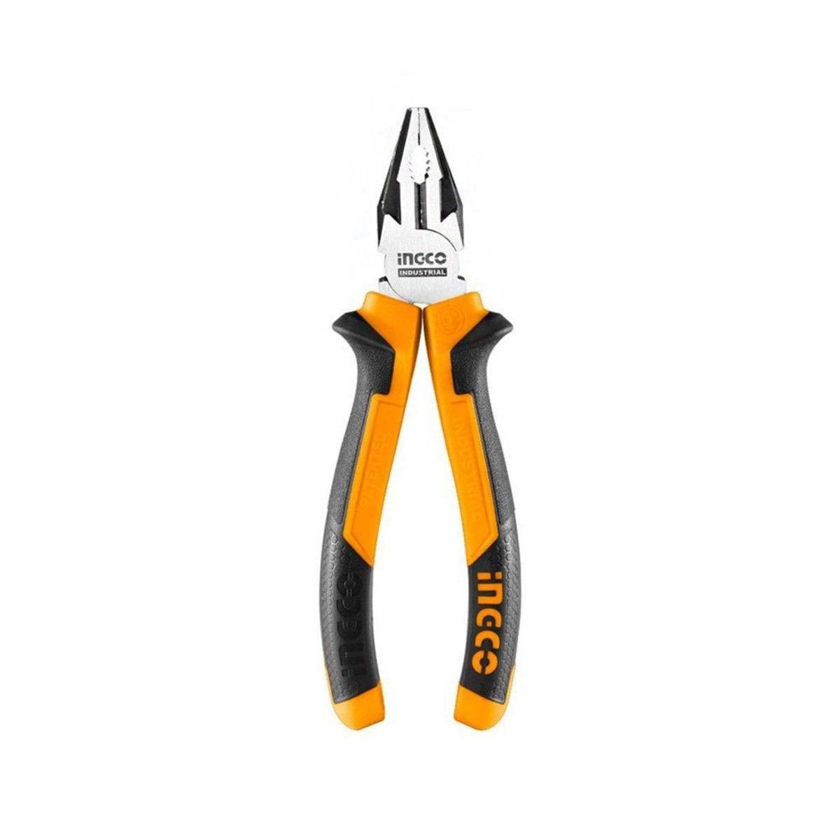 Alicate Corte Diagonal Ingco 7 180mm Accion Compuesta Hd Naranja/negro/marrón